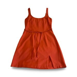 Abercrombie 90s Slip Mini Dress in Red/Orange